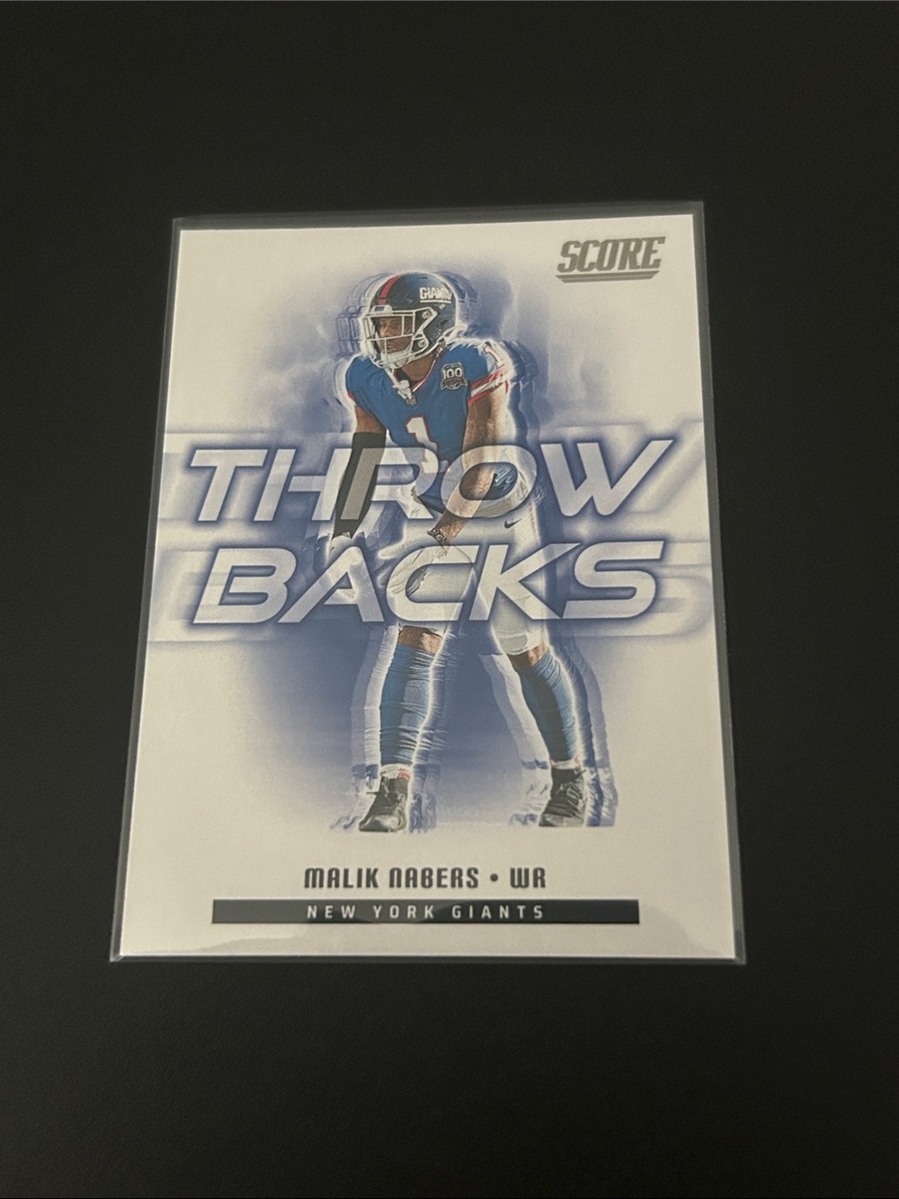 Throwbacks Malik Nabers New York Giants Football Card - Panini